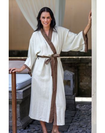 Fly Away in Brown Women's Ivory Robe